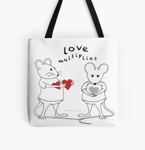 Item preview, MantraMouse® Love Multiplies Cartoon designed and sold by Donna Martini.
