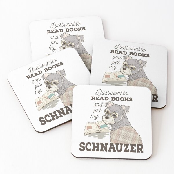 Item preview, Schnauzer Cartoon Book Lover Gift designed and sold by MrEddie10.