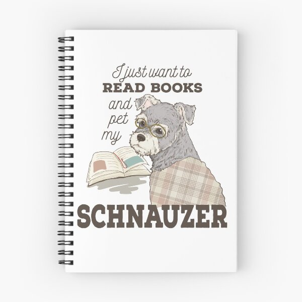 Item preview, Schnauzer Cartoon Book Lover Gift designed and sold by MrEddie10.