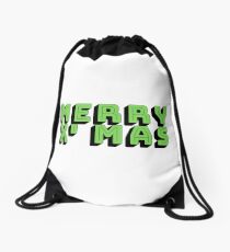 Merry X'mas Drawstring Bag