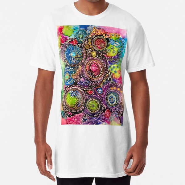 Psychedelic Doodles Long T-Shirt