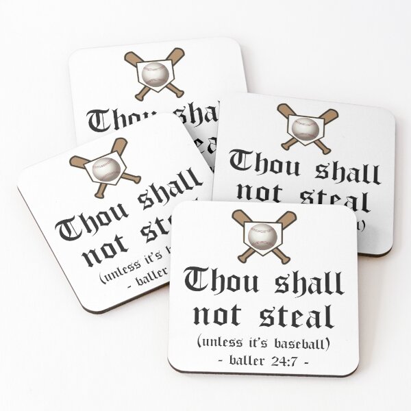 Item preview, Thou Shall Not Steal Unless It's Baseball (Light) designed and sold by 4wordsmovement.