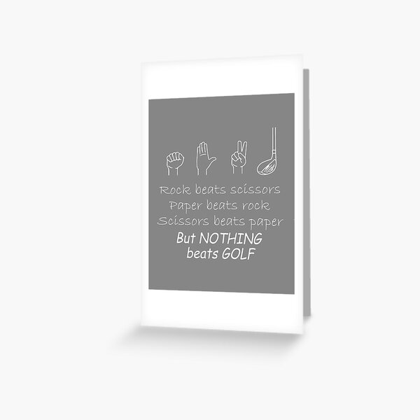 Funny Rock paper scissors Golf Greeting Card