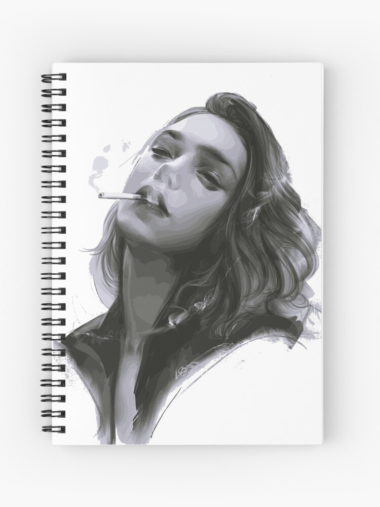 Portrait Pencil Sketch - The Smoking Woman