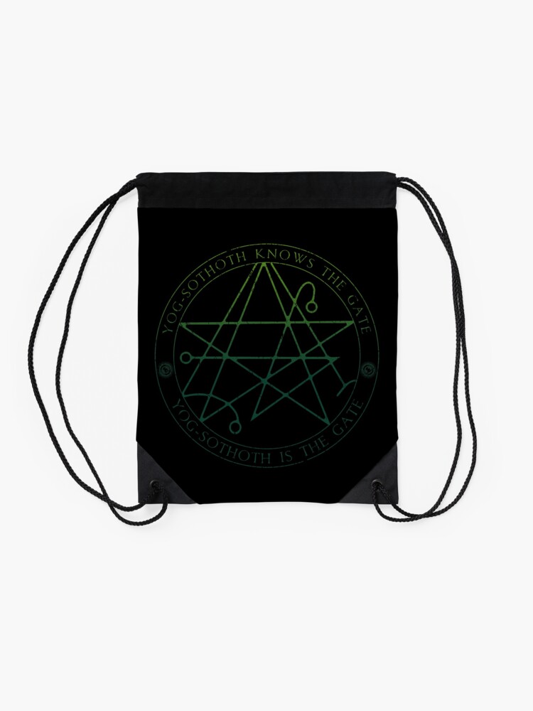 Alternate view of Gate of Yog-Sothoth Sigil (poison) Drawstring Bag