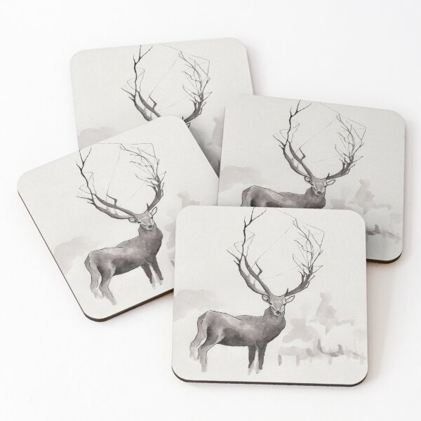 Item preview, Art Illustration - Deer in the fog designed and sold by Marikohandemade.