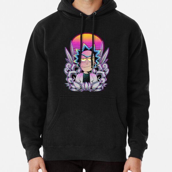 Synthwave Rick Sanchez Pullover Hoodie