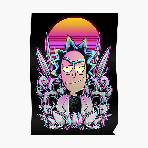 Synthwave Rick Sanchez Poster