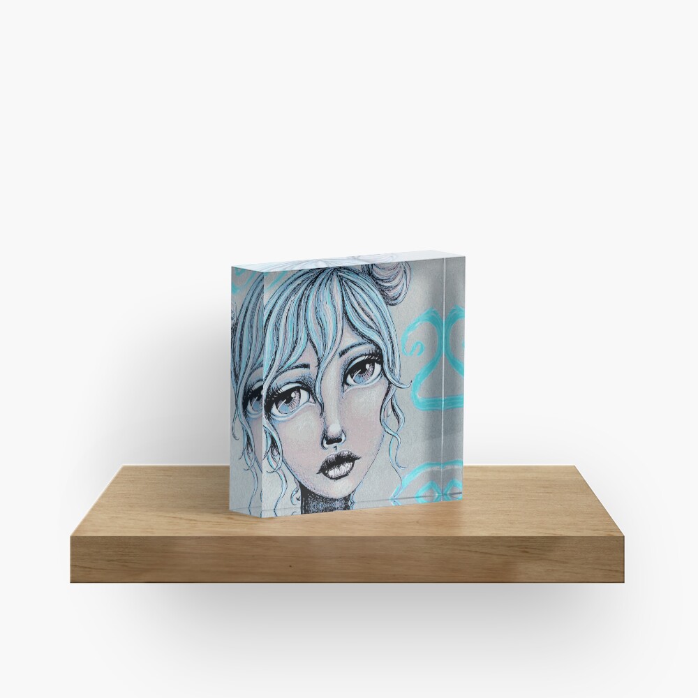 Space Buns for the Win Acrylic Block