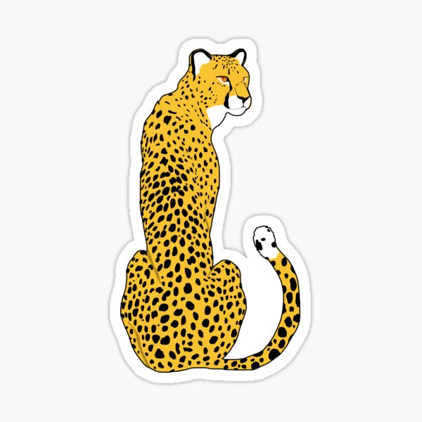Cheetah royalty Sticker