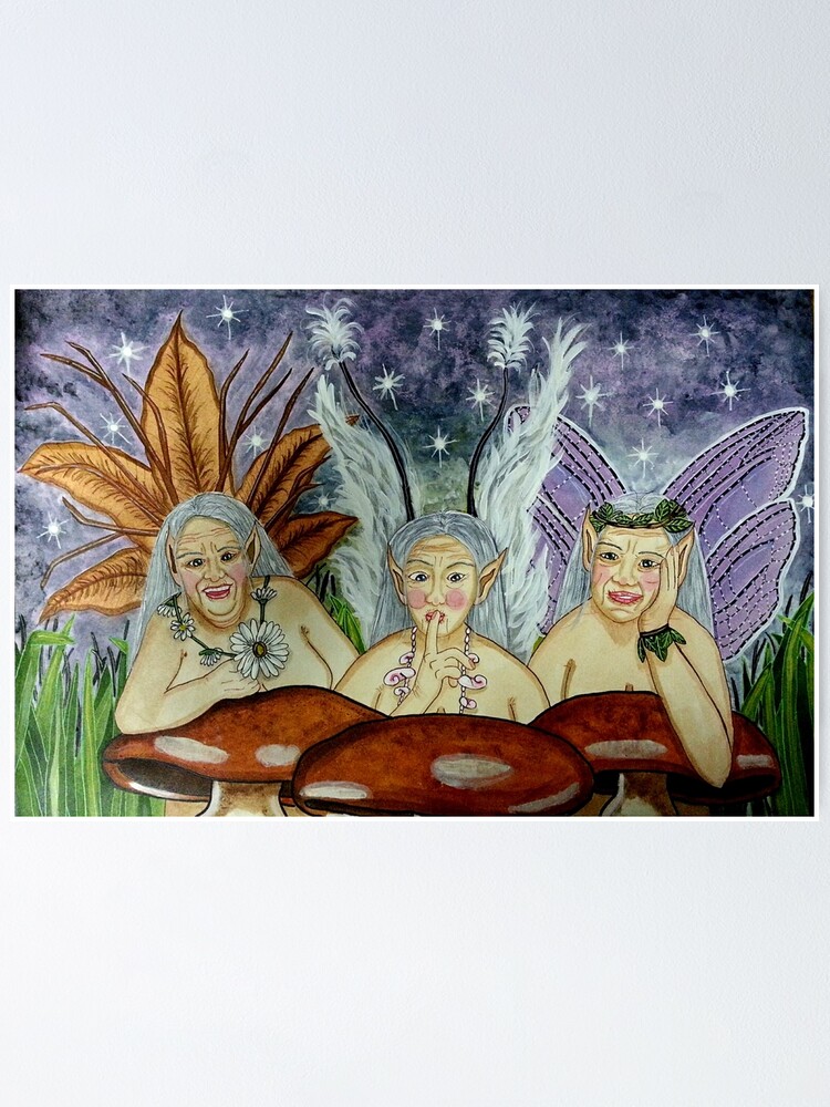 Thumbnail 1 of 3, Poster, Wize Wimmin Fae - Fairy Art designed and sold by CarolOchs.