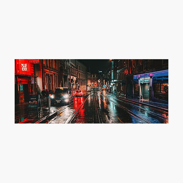 Nottingham in the rain Photographic Print