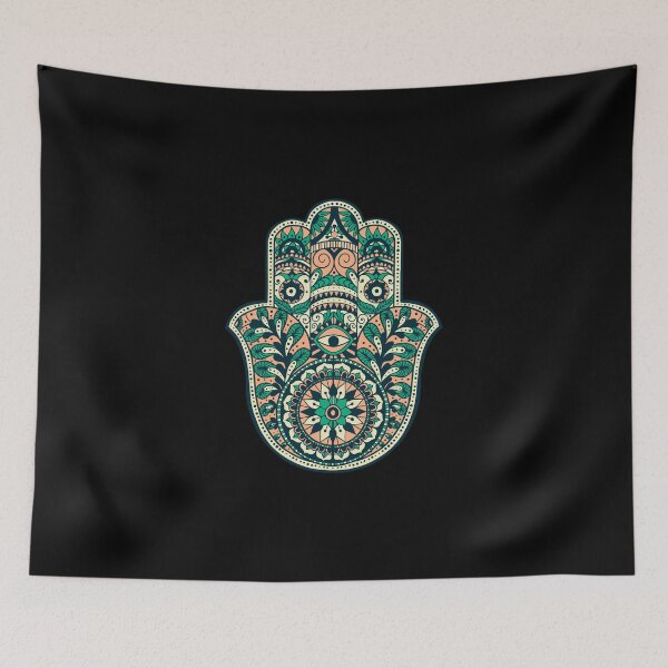 Item preview, Hamsa ornaments pattern hand with eye designed and sold by KleinJenny.