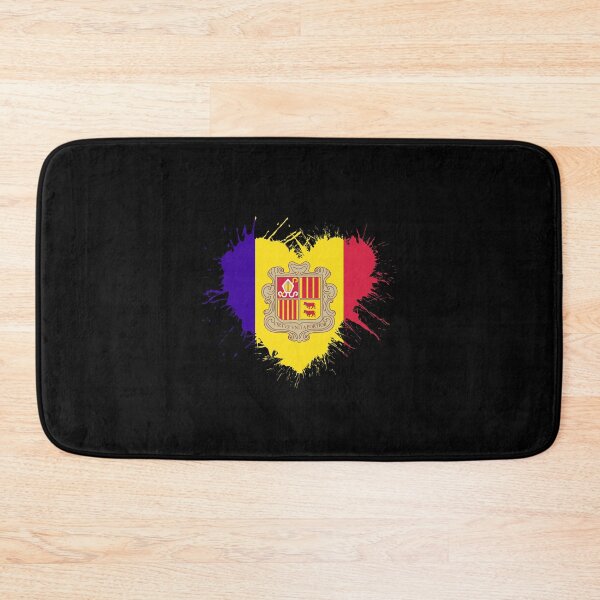 Item preview, Andorra heart flag designed and sold by 1681830934131.