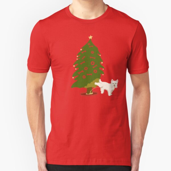 My Dog’s Own Tree to Pee - Westie West Highland Terrier! Slim Fit T-Shirt