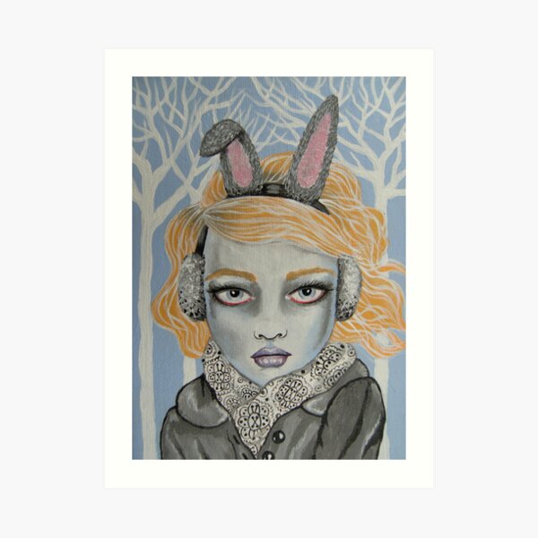 Snow Bunny Art Print