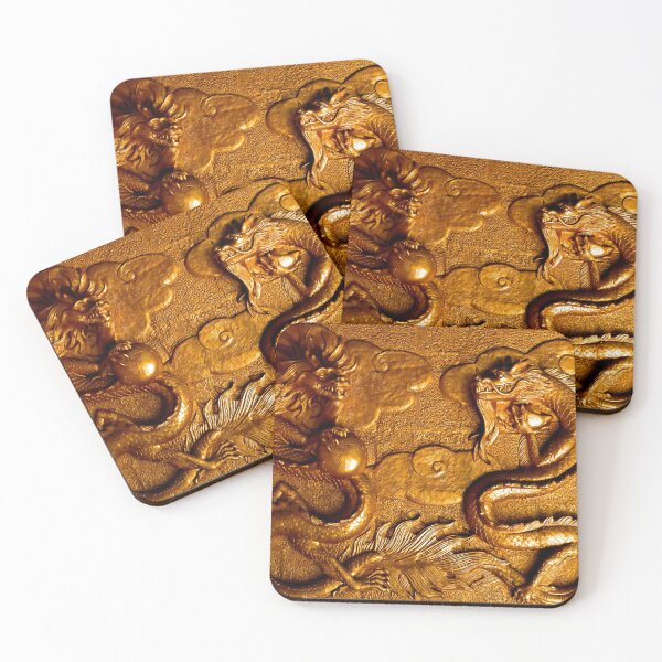 Artikelvorschau, Drachen Golden Wall Foto entworfen und verkauft von 8FistsofTees.