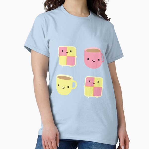 Kawaii Battenberg Cake & Cup of Tea Classic T-Shirt