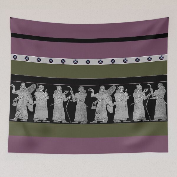 Item preview, Anunnaki and the Assyrian Flag designed and sold by doniainart.