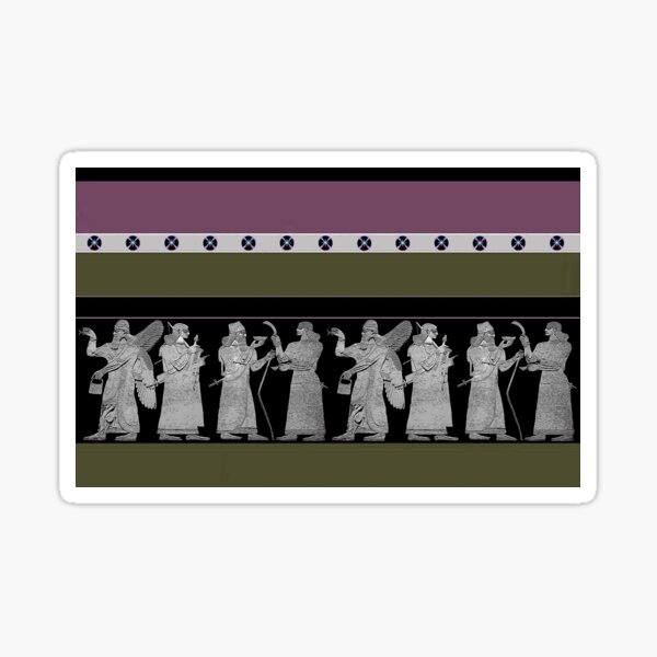 Item preview, Anunnaki and the Assyrian Flag designed and sold by doniainart.