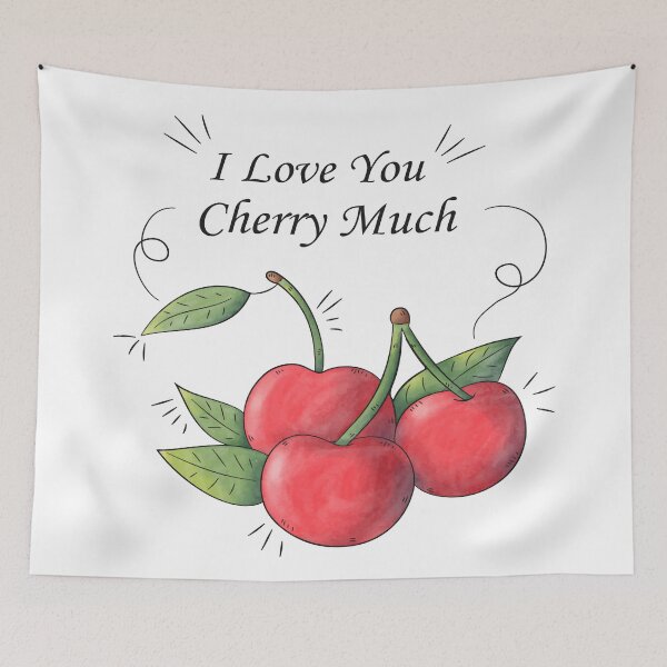 Item preview, Watercolor cherries with quote designed and sold by Chams0609.