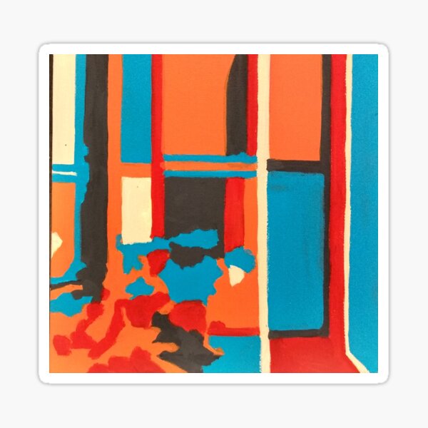Window with flowers Sticker