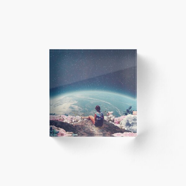 My World Blossomed when I Loved You Acrylic Block
