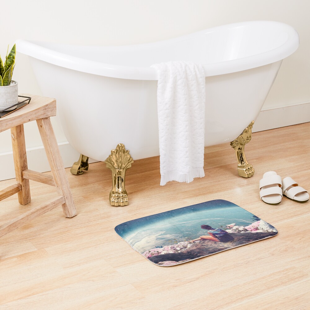 My World Blossomed when I Loved You Bath Mat