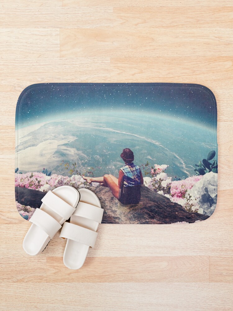 Alternate view of My World Blossomed when I Loved You Bath Mat