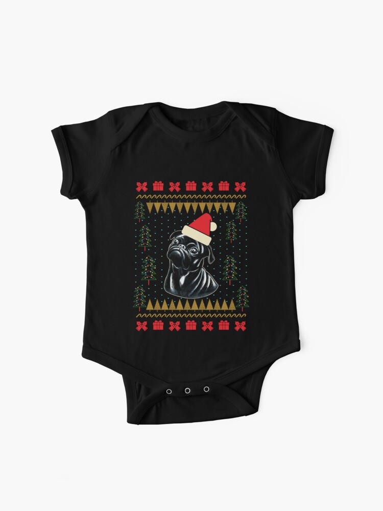 black pug christmas sweater