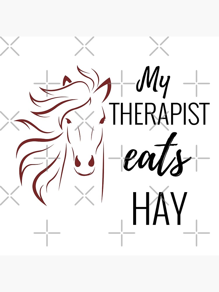 Fun Outfit My Therapist Eats Hay Art Board Print By Sandydesign Redbubble