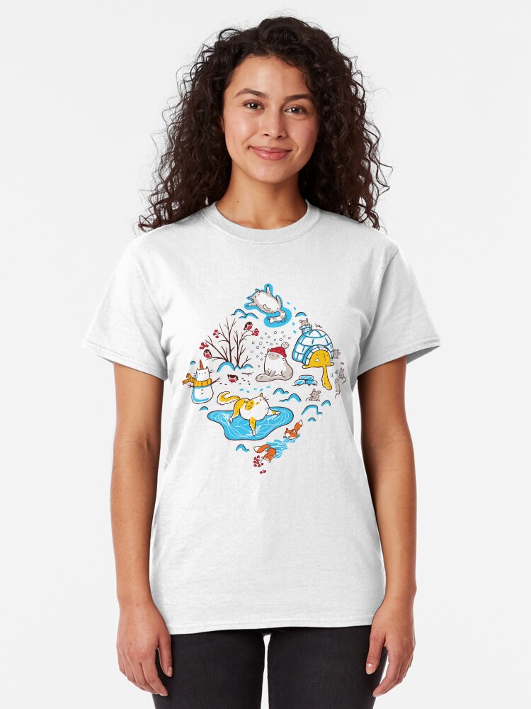 Alternate view of Winter Cats Classic T-Shirt