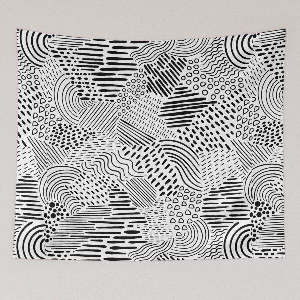 Item preview, Hand Drawn Lines Circles Pattern Design designed and sold by brandygwen.