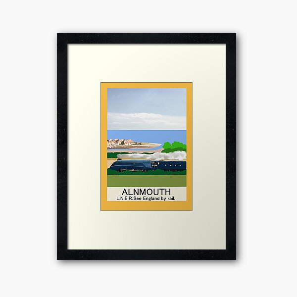 Alnmouth Poster Framed Art Print