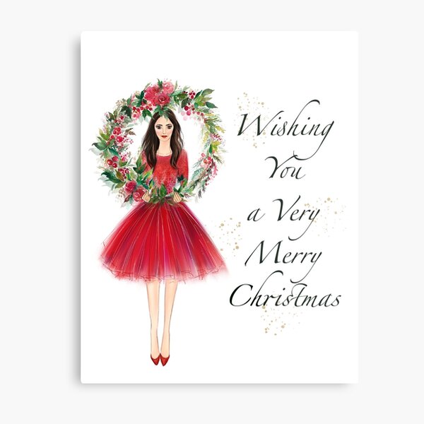 Christmas greeting card Metal Print