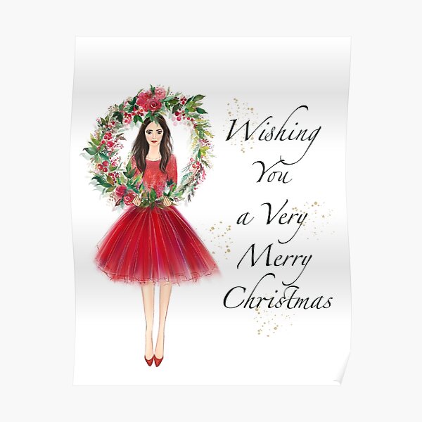 Christmas greeting card Poster