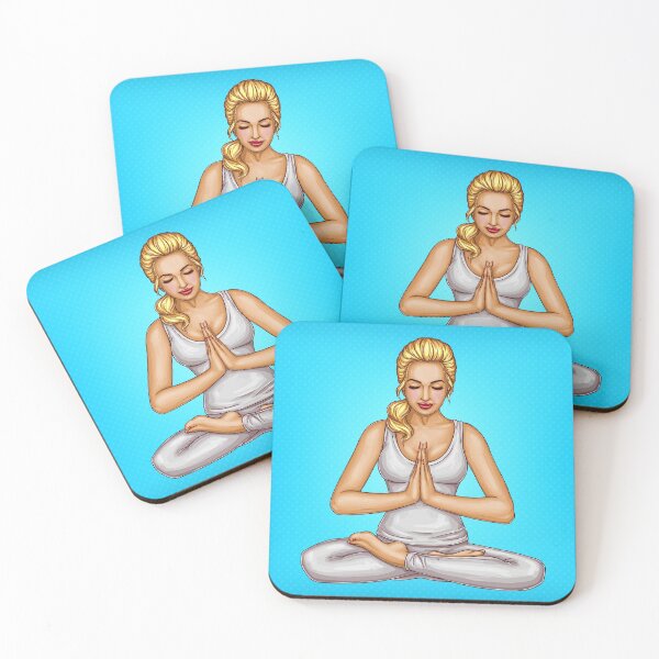 Item preview, Blond woman doing yoga designed and sold by Divine Ease.