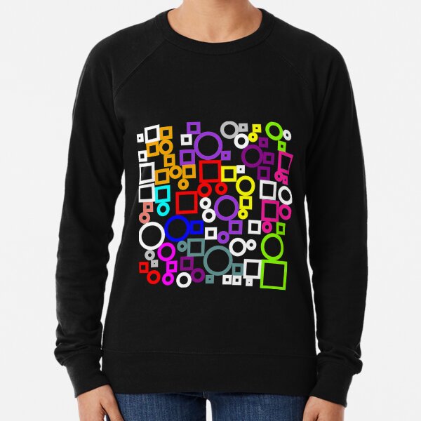Happy Circles and Squares Lightweight Sweatshirt