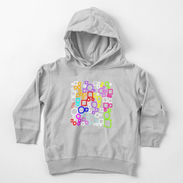 Happy Circles and Squares Toddler Pullover Hoodie