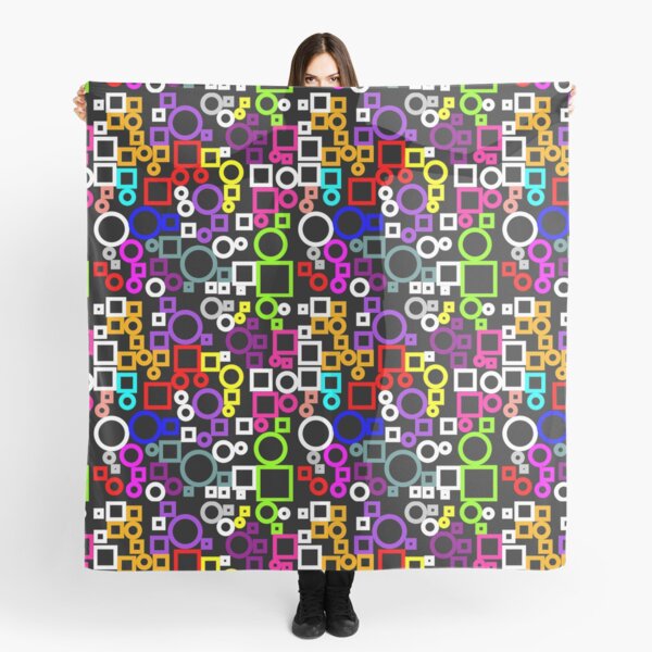 Happy Circles and Squares Scarf