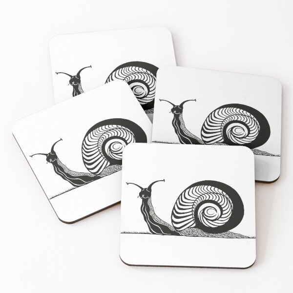 Item preview, Snail in Grass | Mollusk Design designed and sold by Monochromatics by Corie Mae Dark.