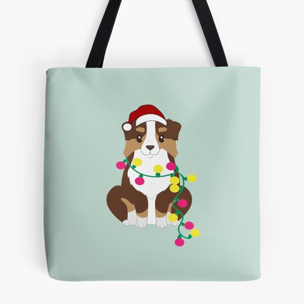 Item preview, Christmas Red Tri Color Australian Shepherd Santa Aussie Dog designed and sold by thepawster.