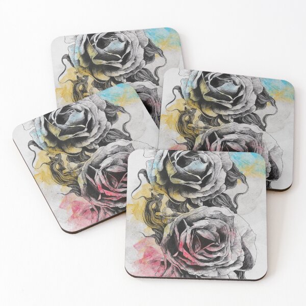 Item preview, Floral Series: Rosa Chinensis (realistic roses drawing) designed and sold by Marco Paludet.