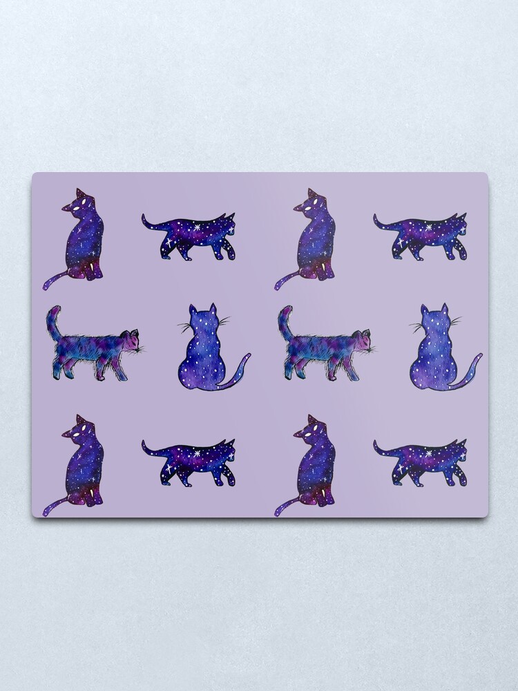 Alternate view of Magical Cat Art Metal Print