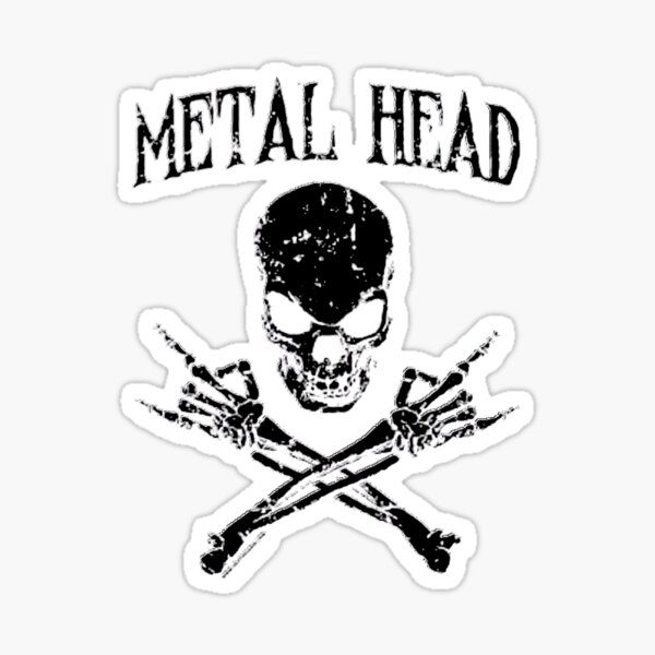 Metalhead-Schädel Sticker