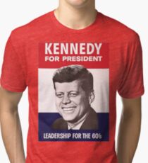 JFK Campaign Poster Tri-blend T-Shirt