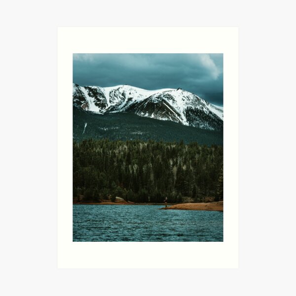 Fisherman in the Rockies Art Print