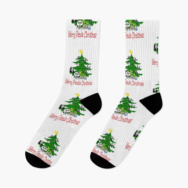 Item preview, Panda Tree Christmas Socks designed and sold by walkingrock.