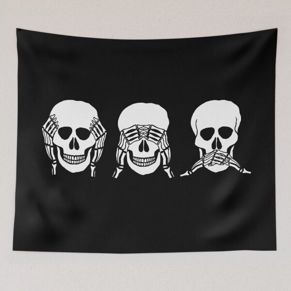 Item preview, Three wise skulls, see, hear, speak no evil designed and sold by beakraus.