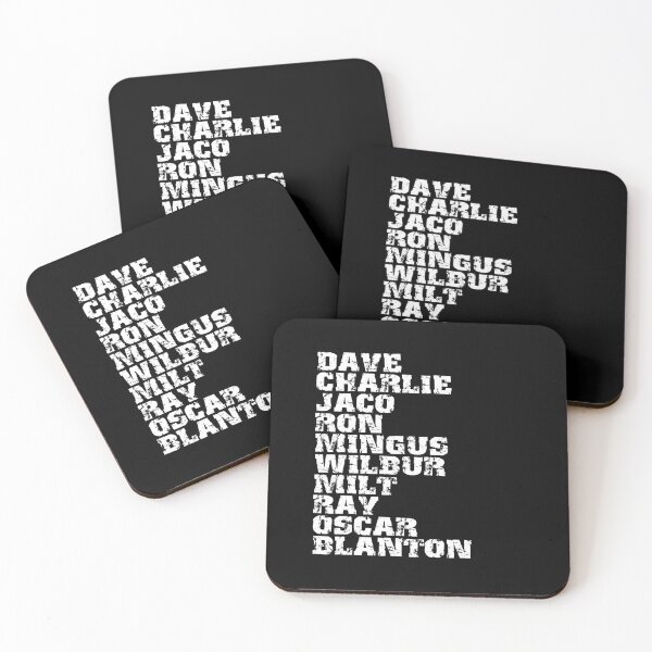 Item preview, Famous Influential Jazz Bass Players List designed and sold by bauwau-design.